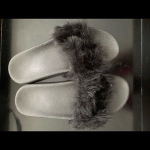 Black fur slides